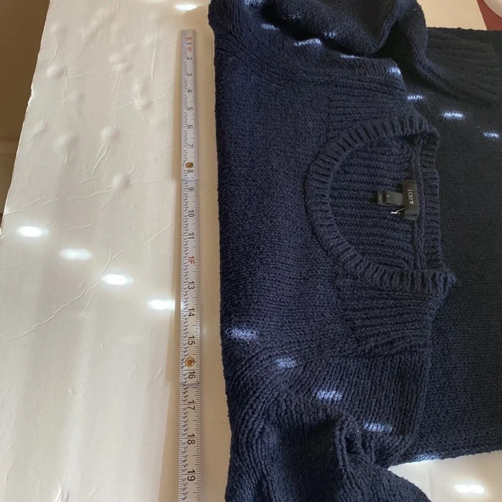 J. Crew Crochet Crew Ribbed Neckline Long Sleeve Sweater